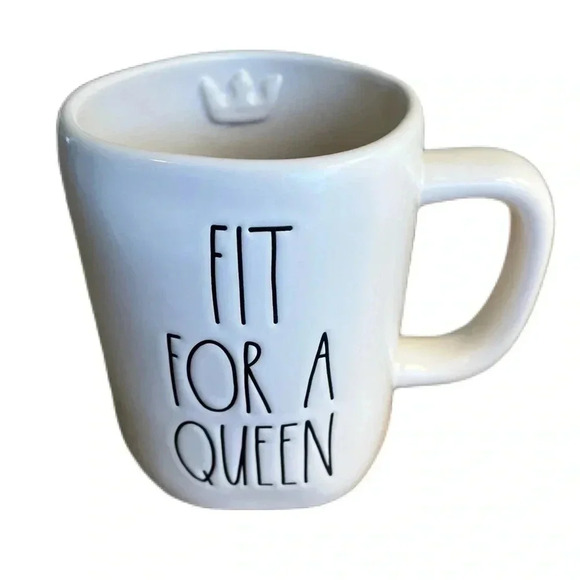 NEW Rae Dunn FIT FOR A QUEEN Ceramic Mug - Picture 2 of 5